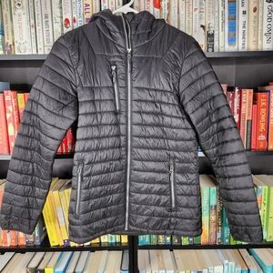 Men's Black Quilted Puffer Jacket
